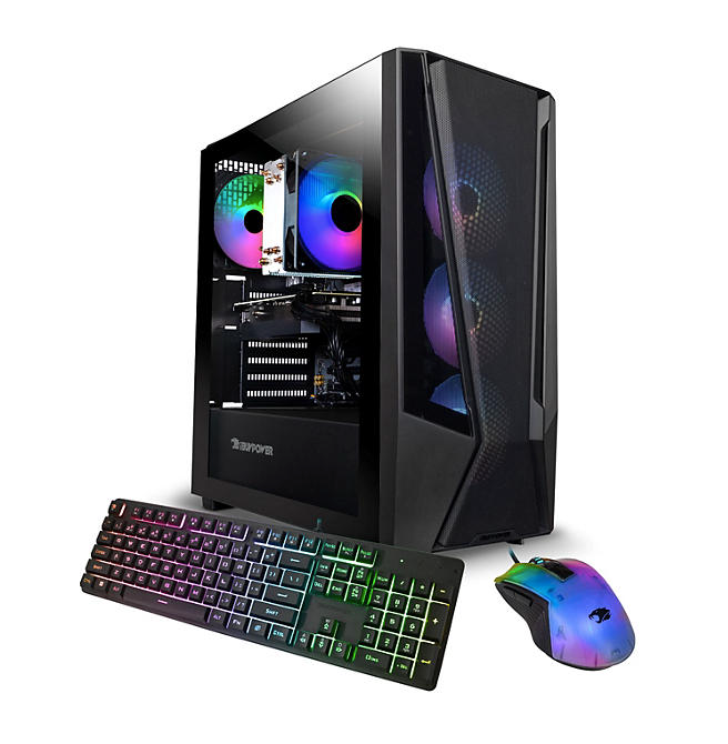 iBUYPOWER Gaming PC TMI5N3501 Intel Core i5 14400F 2.5 GHz (4.7 GHz Max Turbo), NVIDIA GeForce RTX 3050 6GB, 16GB DDR5 5600 MHz RAM, 1TB NVMe SSD, Windows 11 Home Advanced
