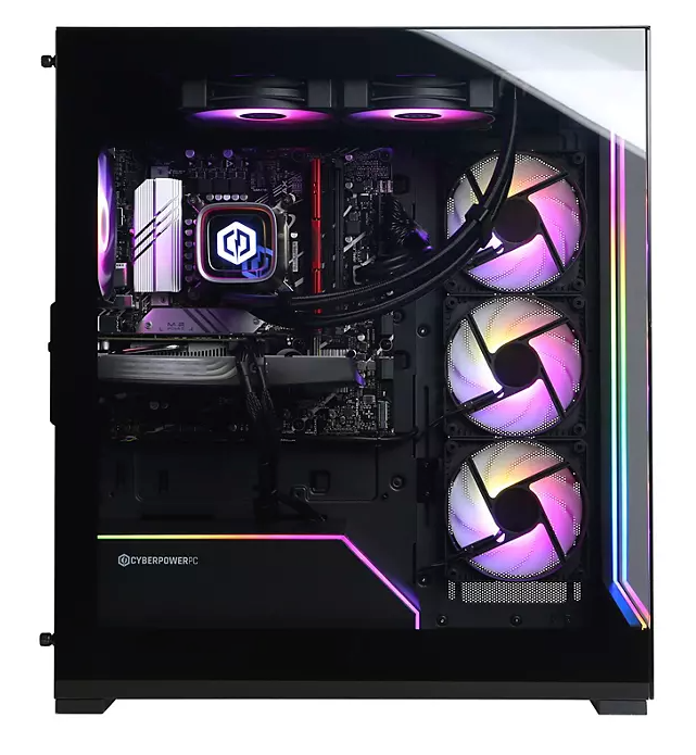 CYBERPOWERPC Gamer Supreme Liquid Cool SLC6600SAMV2 w/ Intel Core i7-14700F 2.1GHz CPU, 16GB DDR5, NVIDIA GeForce RTX 4060 8GB, 1TB PCIe Gen4 NVMe SSD, WiFi 5, RGB Gaming Keyboard/Mouse, Custom RGB Case Lighting & Win 11 Home 64-Bit