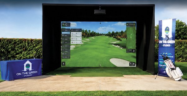Mobile golf simulator event setup